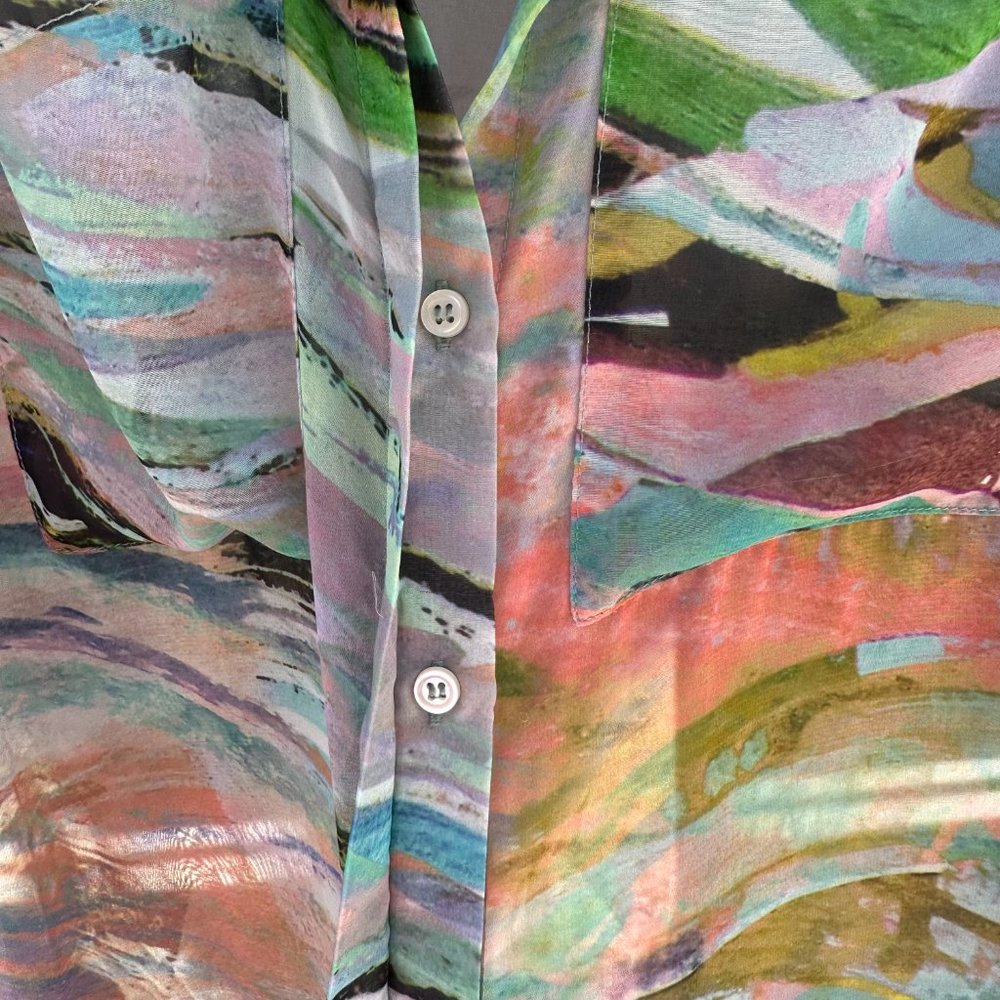H&M colorful sheer blouse - Picture 5 of 6